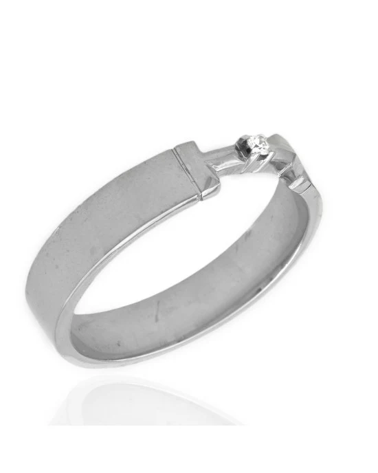 True Diamond Link Ring in White Gold