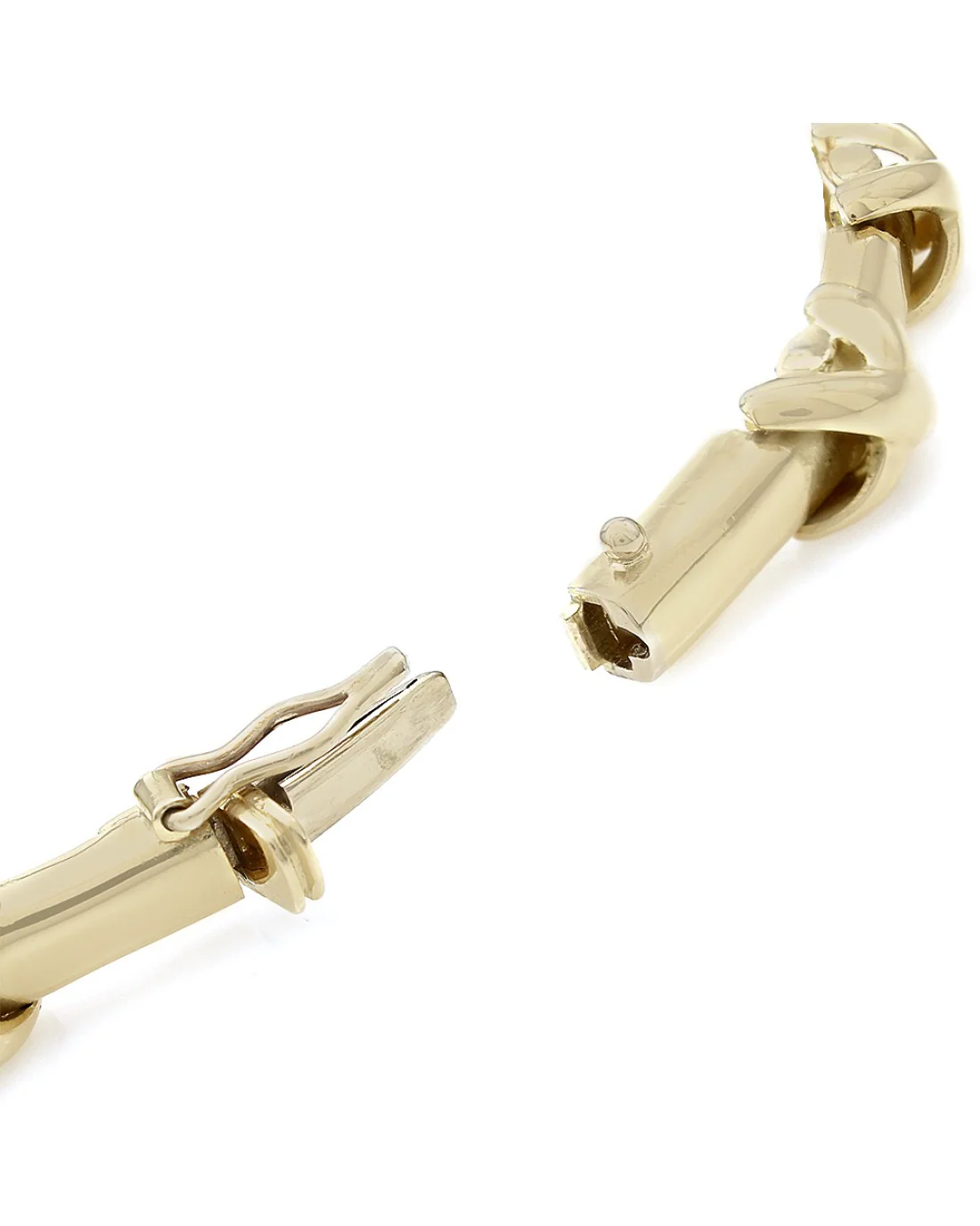 Two Tone Diamond Pave X Station Bracelet - Image 2