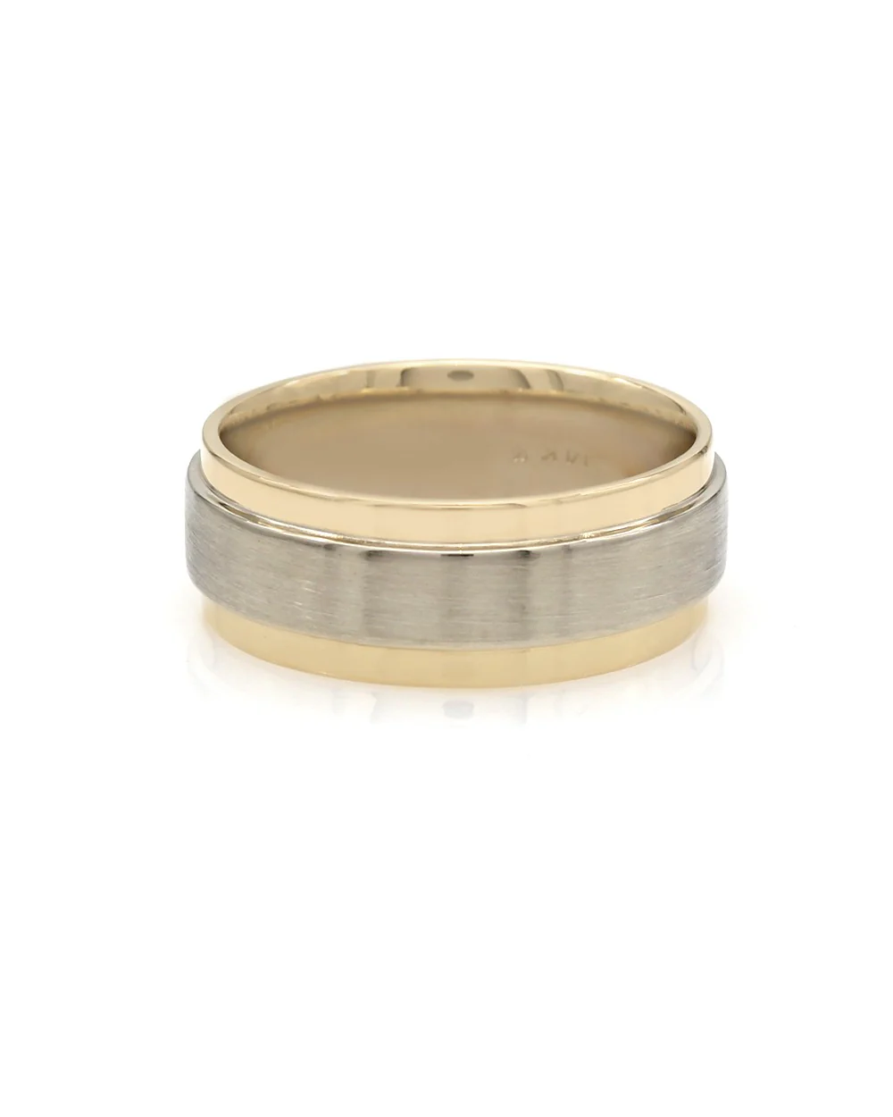 Two Tone Wedding Band in Gold - Image 2