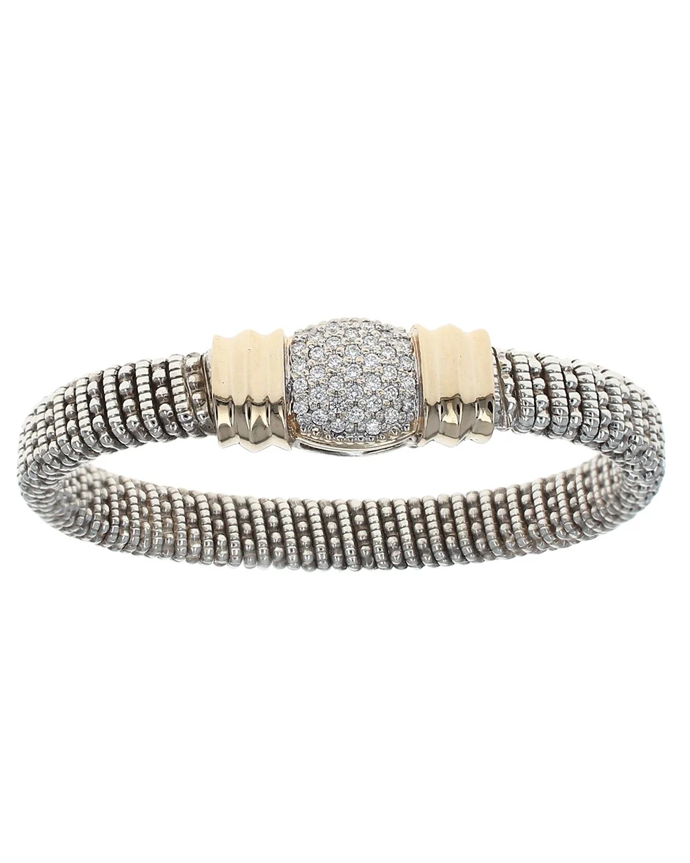 Vahan Diamond Pave Station Bangle Bracelet - Image 2