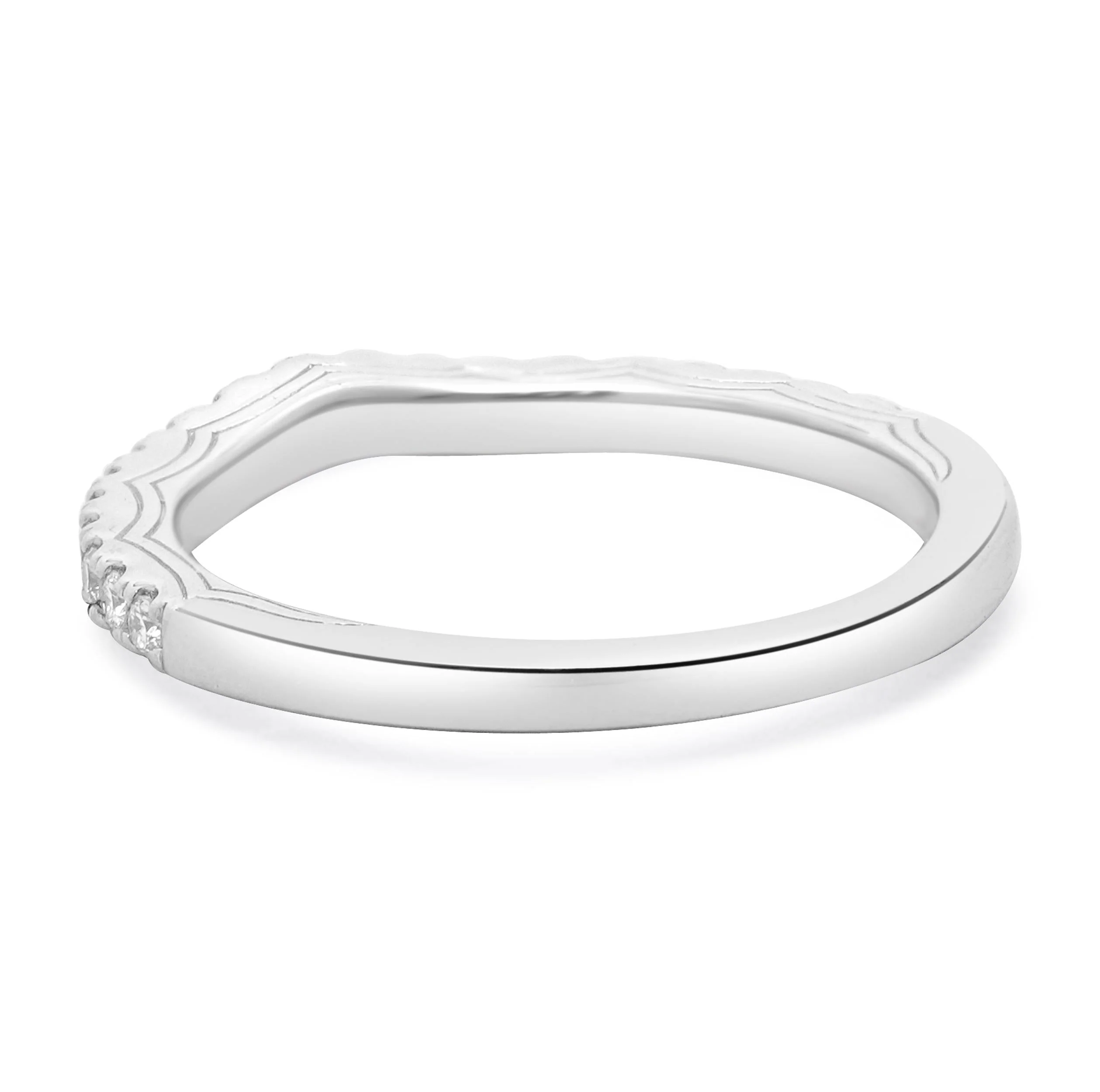 Vera Wang 14 Karat White Gold Contour Band - Image 3