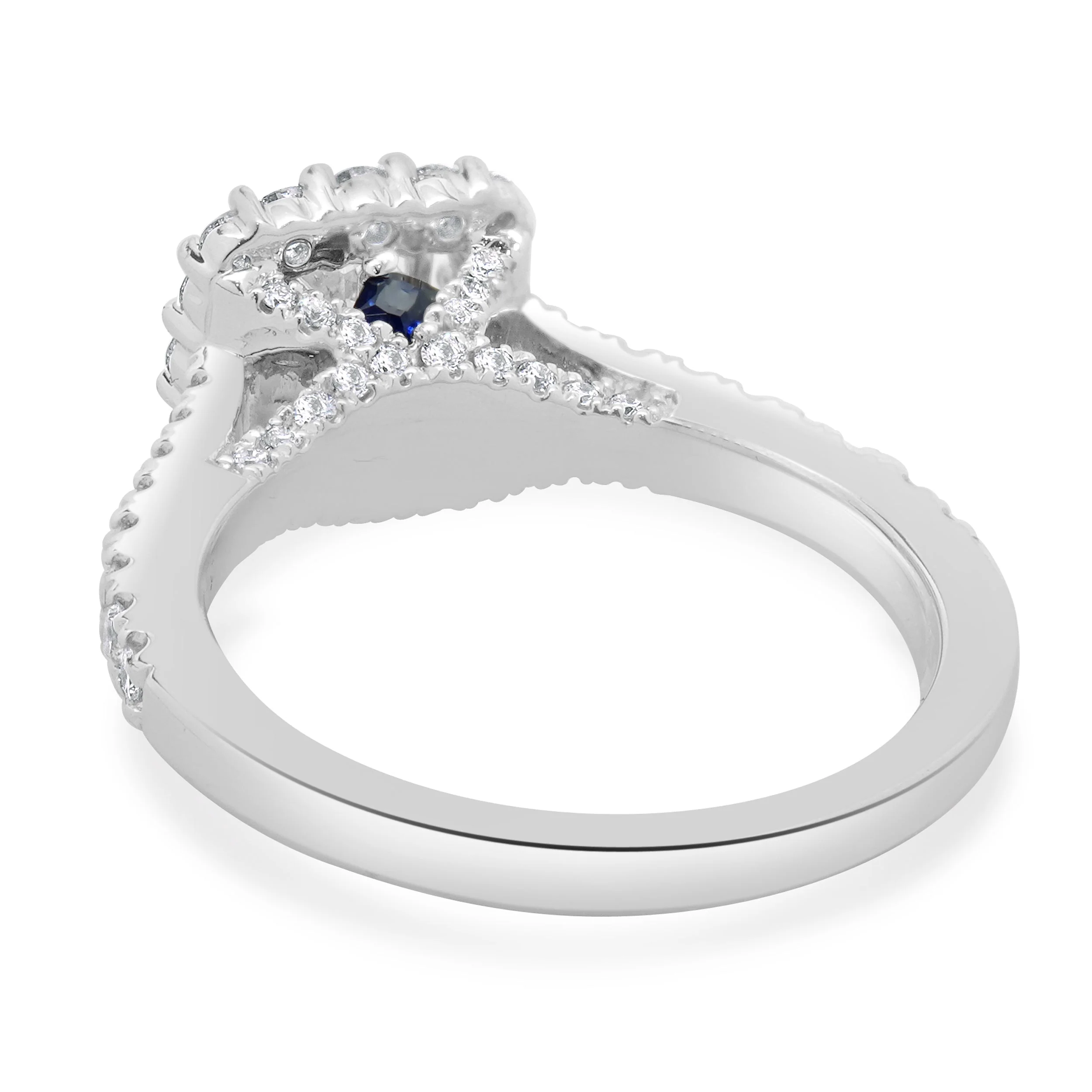Vera Wang 14 Karat White Gold Cushion Cut Diamond Engagement Ring - Image 3