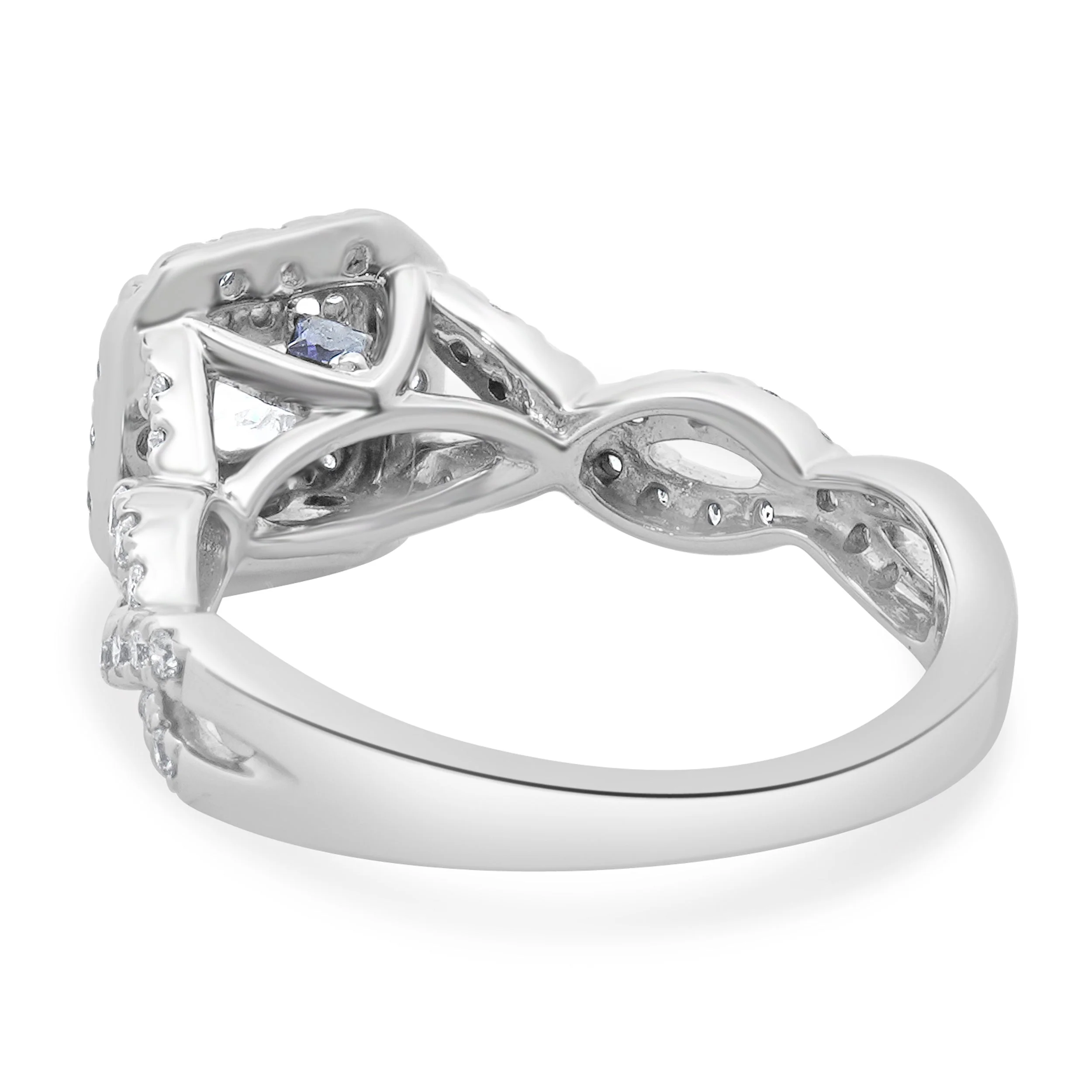 Vera Wang 14 Karat White Gold Princess Cut Diamond Engagement Ring - Image 3