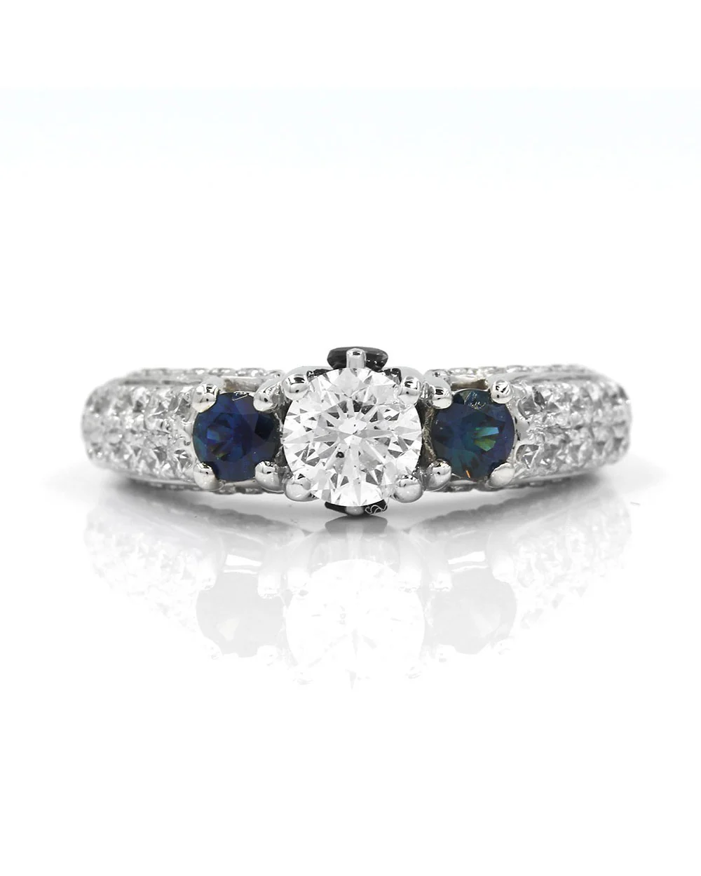 Vera Wang Diamond and Sapphire Engagement Ring - Image 2