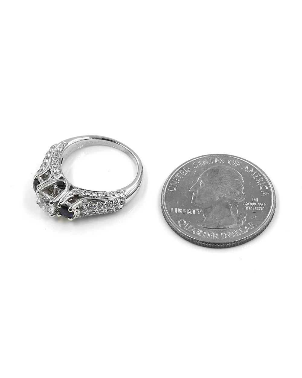 Vera Wang Diamond and Sapphire Engagement Ring - Image 3