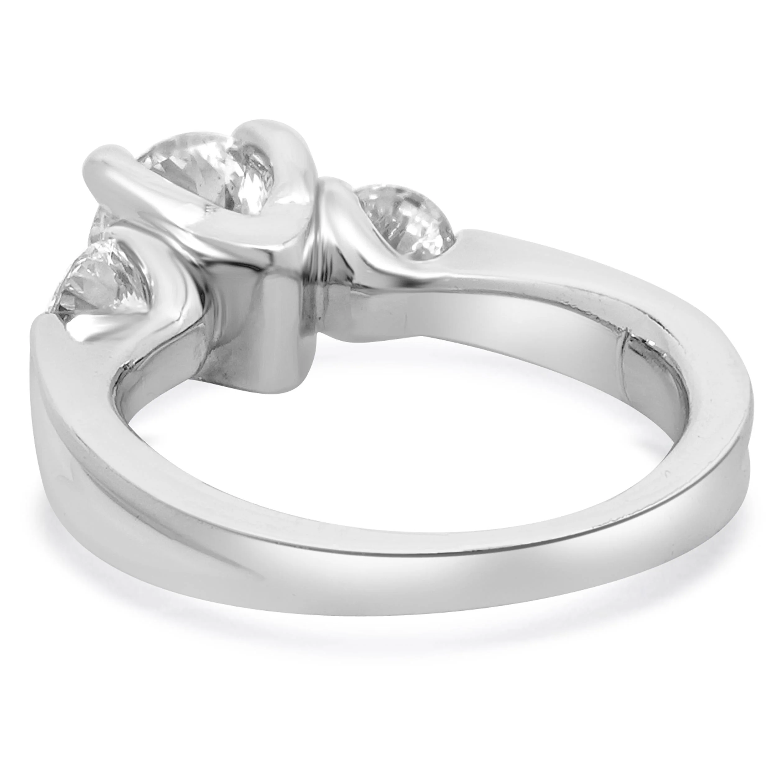 Verragio Platinum 3 Stone Diamond Engagement Ring - Image 2