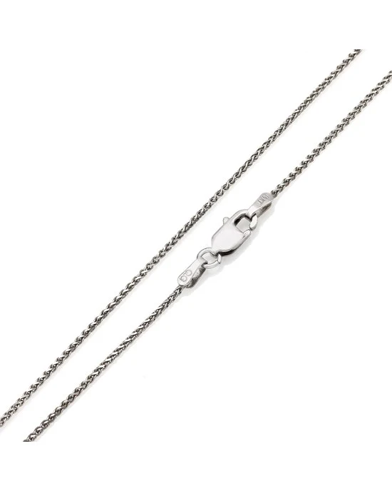 Vertical Three Stone Necklace with Bezel Set Round Diamonds in 14k White Gold - Image 2