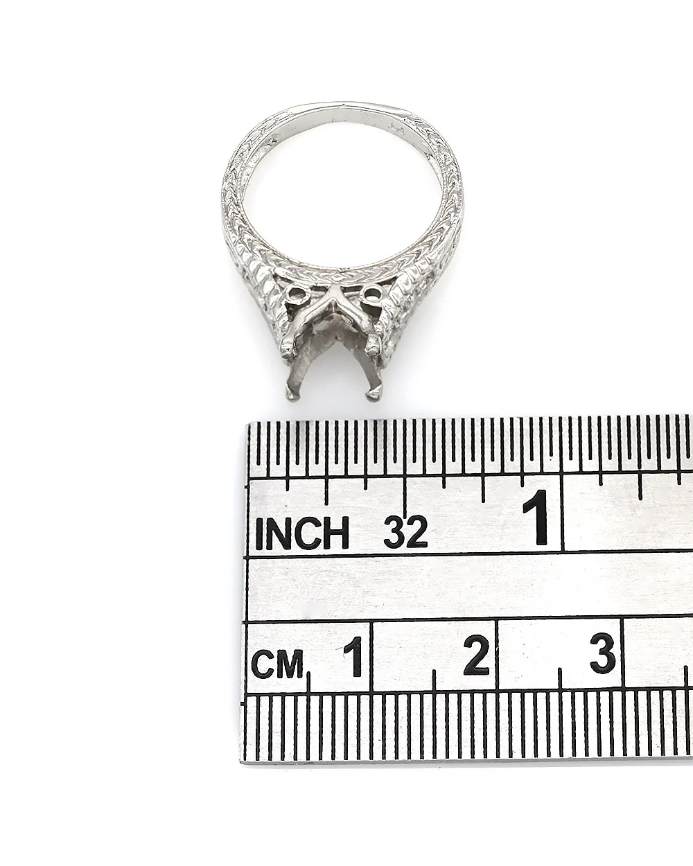 Vintage Diamond Ring Mounting in Platinum - Image 2