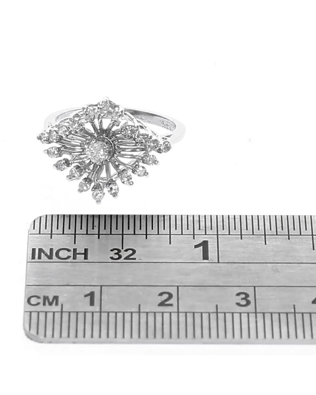 Vintage Diamond Spray Motif Ring - Image 3