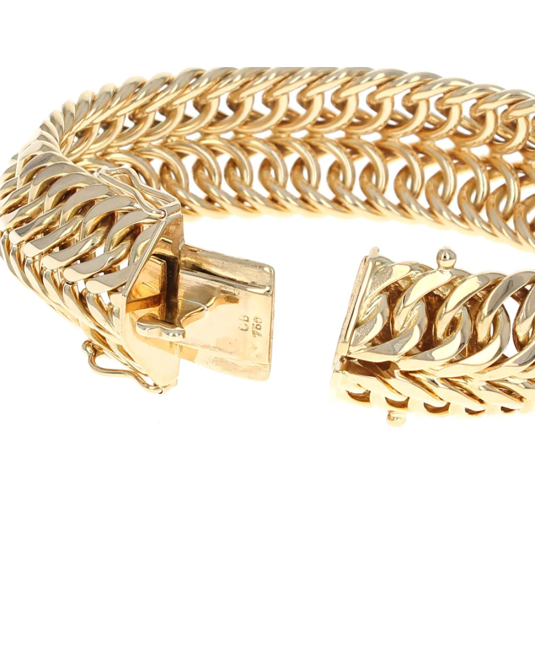 Vintage Flexible Braided Bracelet in Gold - Image 2
