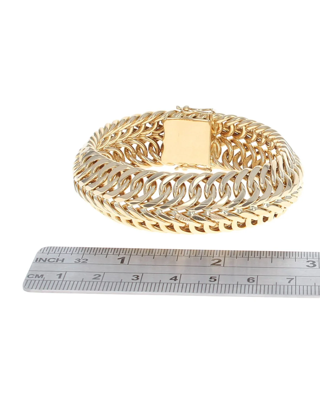 Vintage Flexible Braided Bracelet in Gold - Image 3