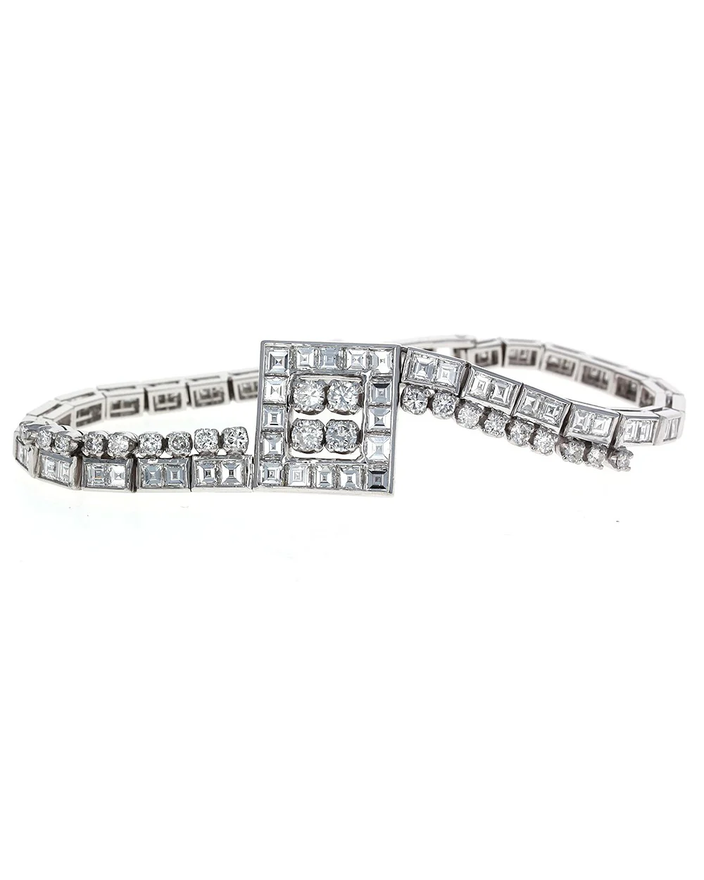 Vintage Square Diamond Station Bracelet - Image 2
