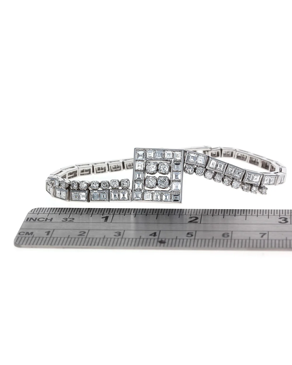 Vintage Square Diamond Station Bracelet - Image 3