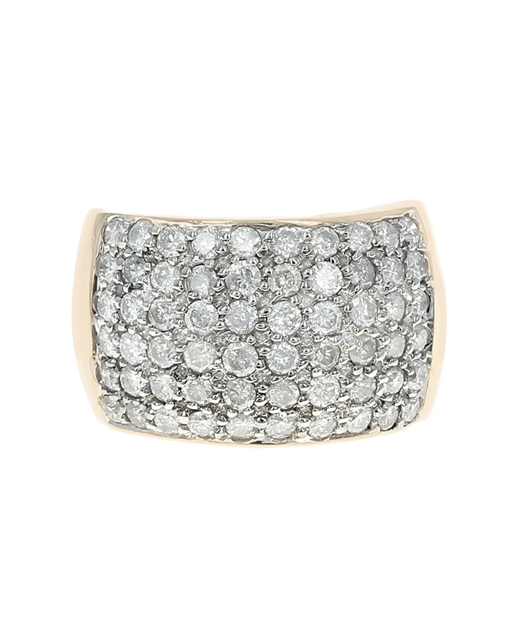 Wide Diamond Pave Tapered Band - Image 2