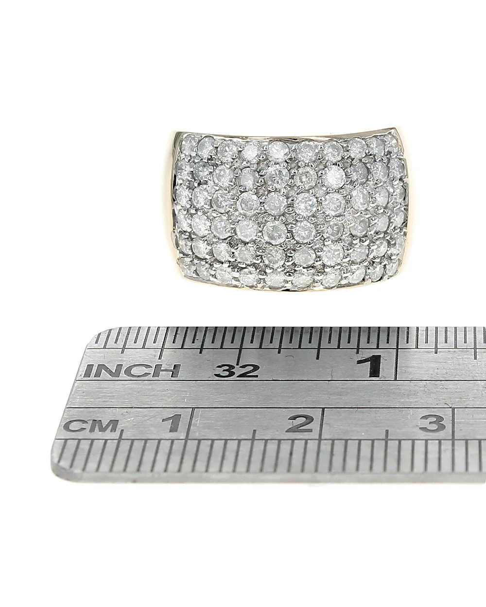 Wide Diamond Pave Tapered Band - Image 3