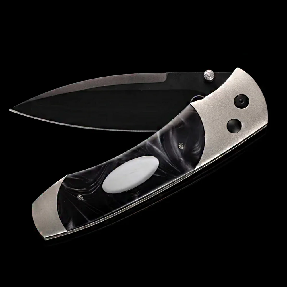 William Henry A Series Black Acrylic Resin Pocket Knife A300-1B