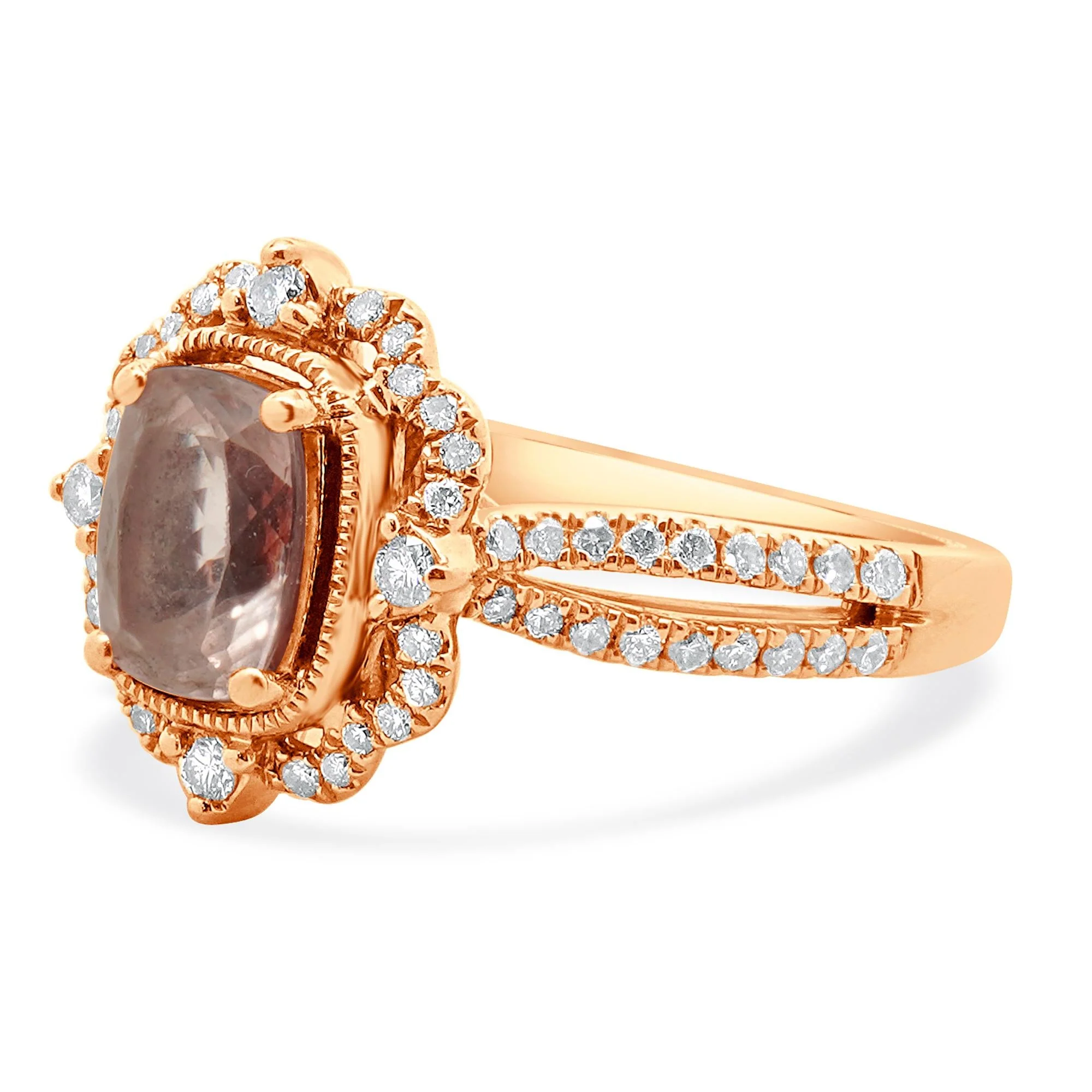 Zac Posen 14 Karat Rose Gold Paulette Morganite and Diamond Ring - Image 2