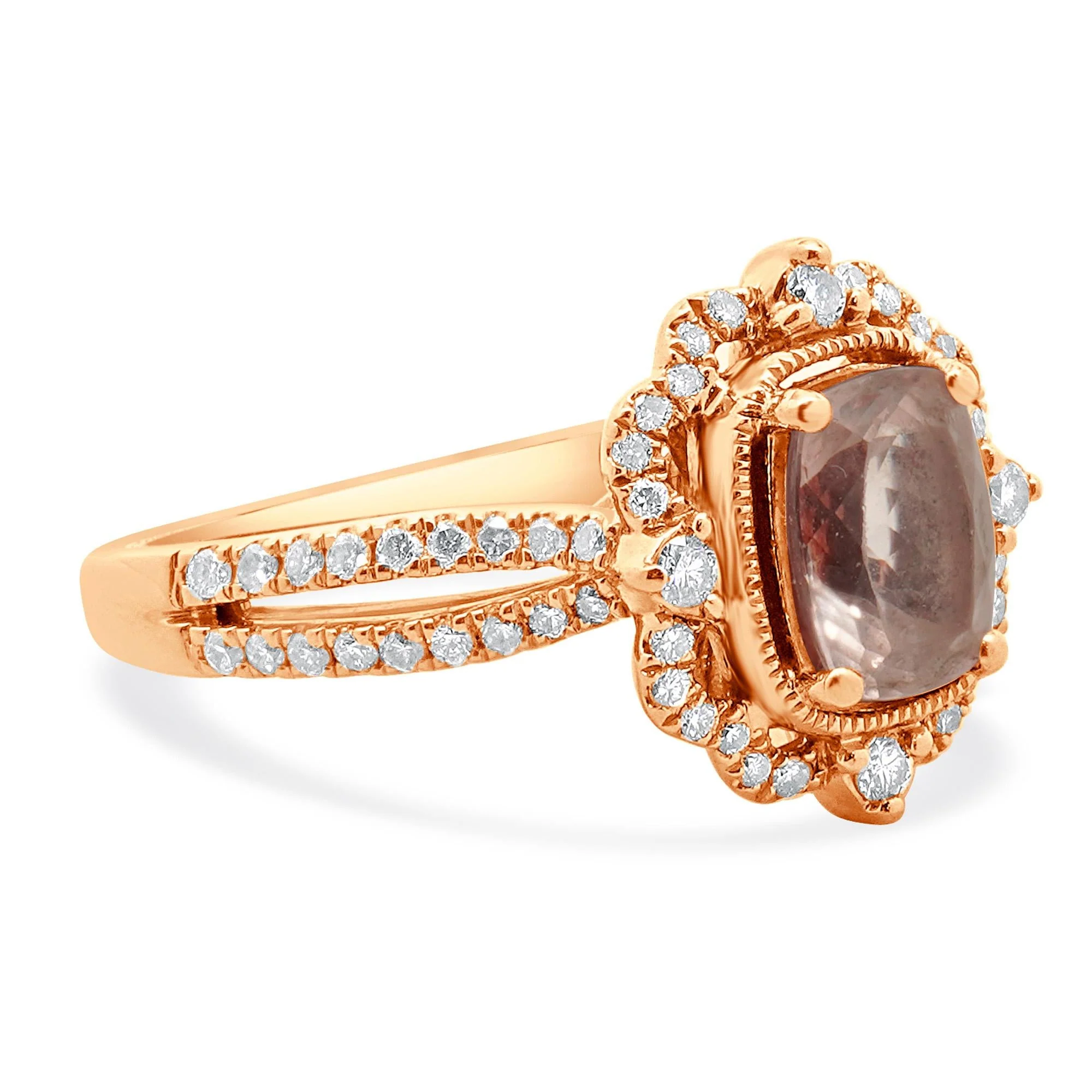 Zac Posen 14 Karat Rose Gold Paulette Morganite and Diamond Ring - Image 3