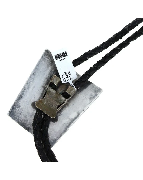 Zuni Sterling Silver Multi-Stone Inlay Bird Bolo Tie - Image 2