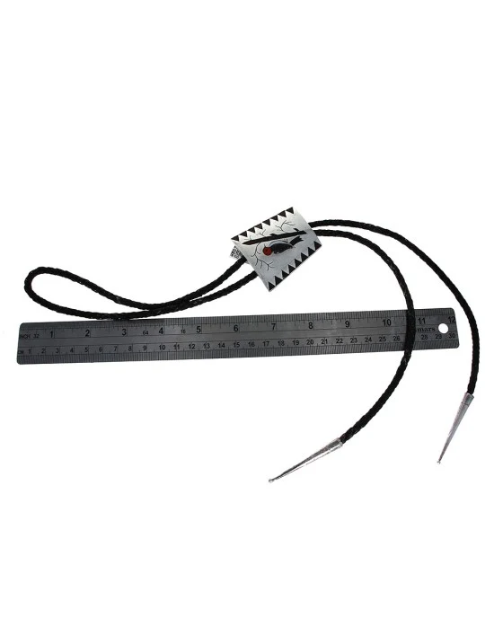Zuni Sterling Silver Multi-Stone Inlay Bird Bolo Tie - Image 3